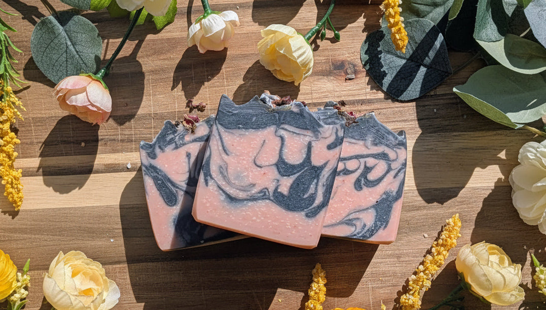 Charcoal Rose Bar Pure Joy Soapery Charcoal Rose Bar Pure Joy Soapery