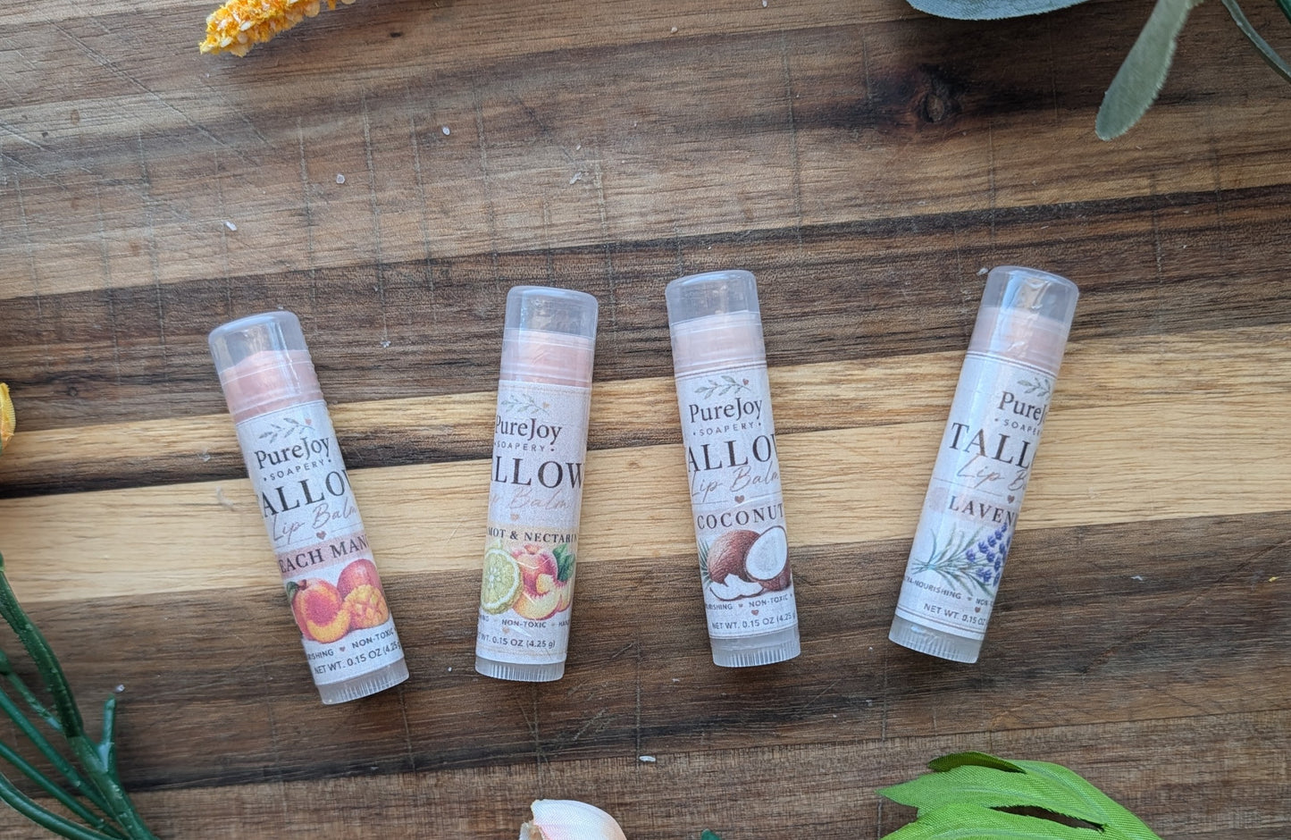 Tallow Lip Balm Pure Joy Soapery  Tallow Lip Balm Pure Joy Soapery