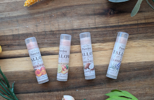 Tallow Lip Balm Pure Joy Soapery  Tallow Lip Balm Pure Joy Soapery