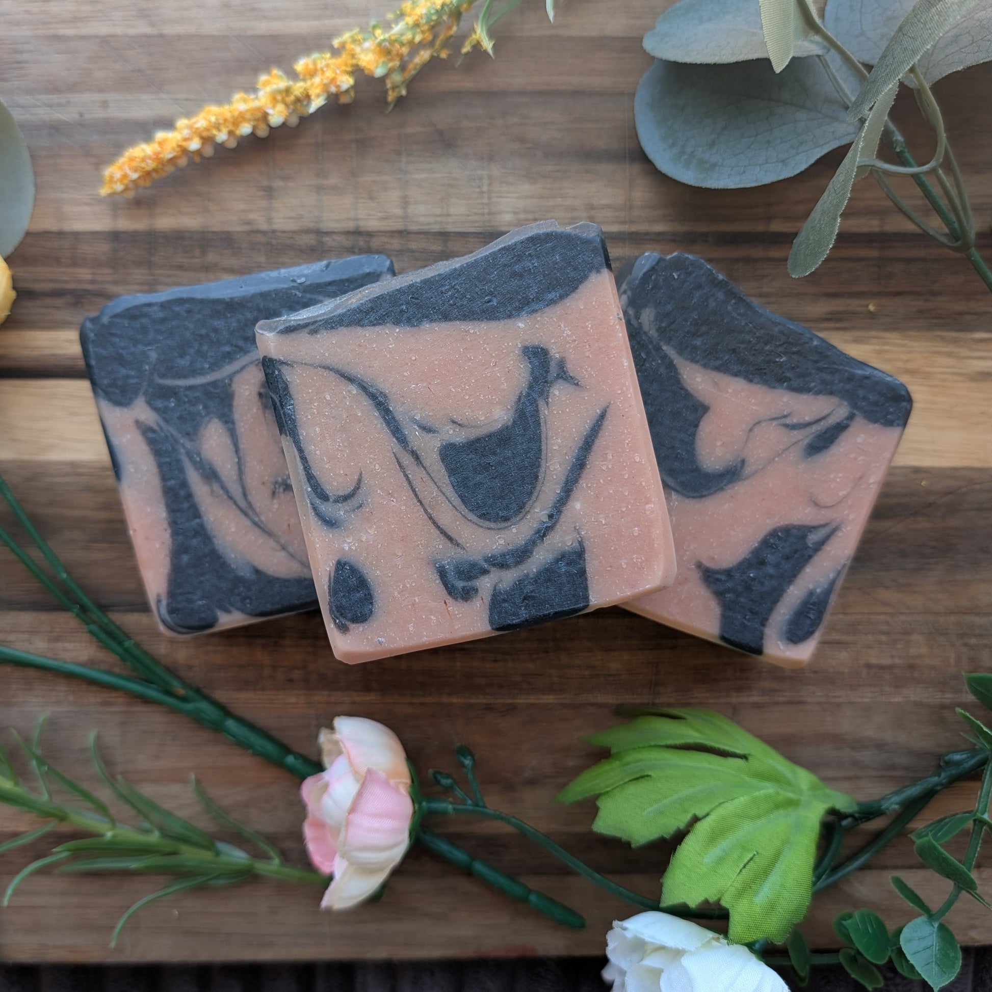 Charcoal Rose Bar Pure Joy Soapery  Charcoal Rose Bar Pure Joy Soapery