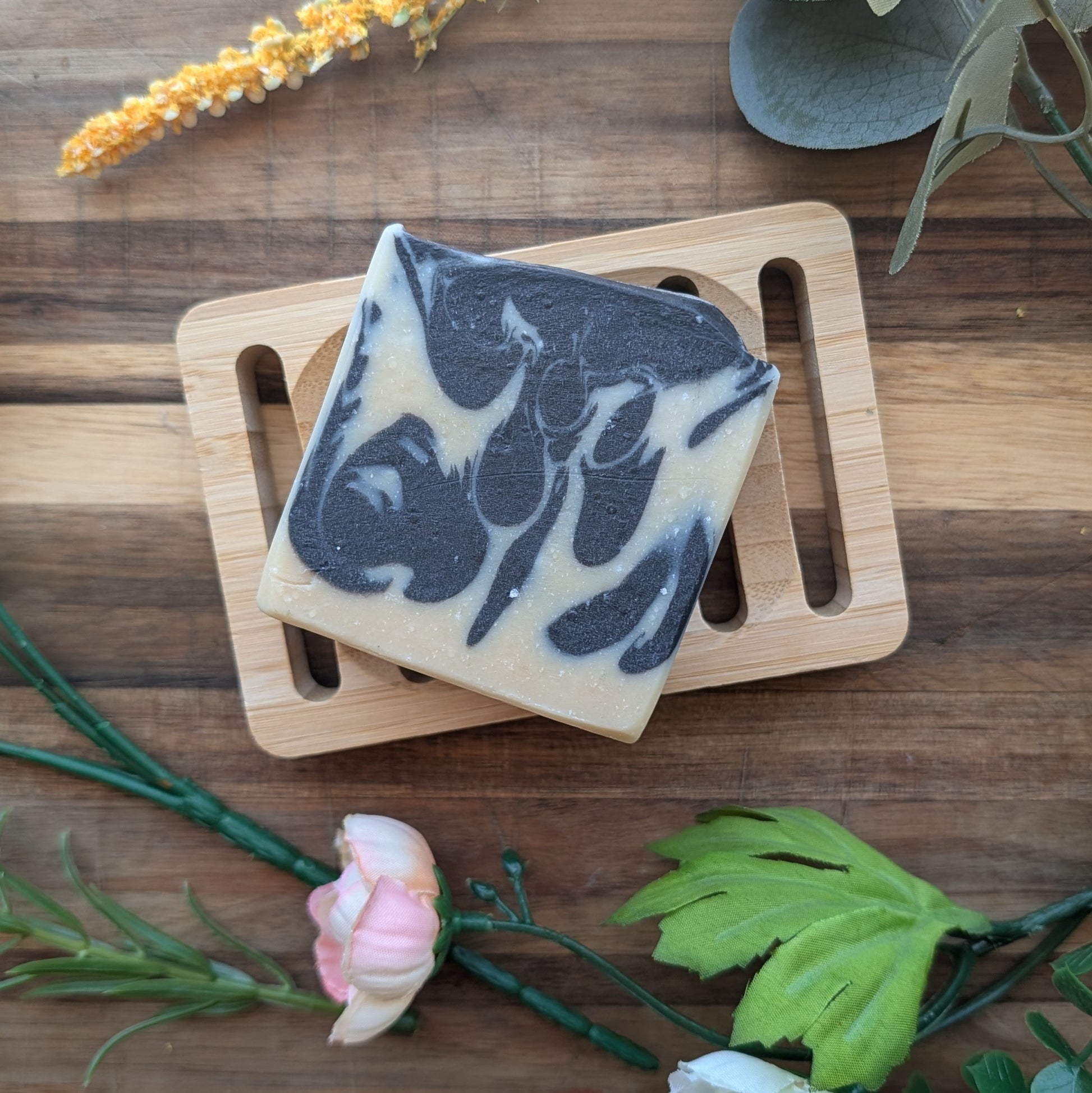 Charcoal + Tallow Facial Bar Pure Joy Soapery  Charcoal + Tallow Facial Bar Pure Joy Soapery
