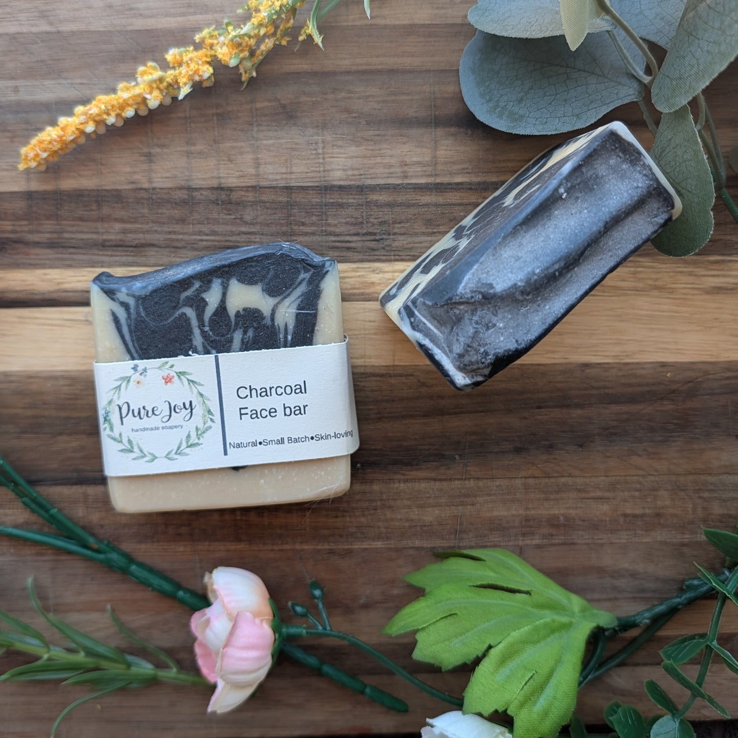Charcoal + Tallow Facial Bar Pure Joy Soapery  Charcoal + Tallow Facial Bar Pure Joy Soapery