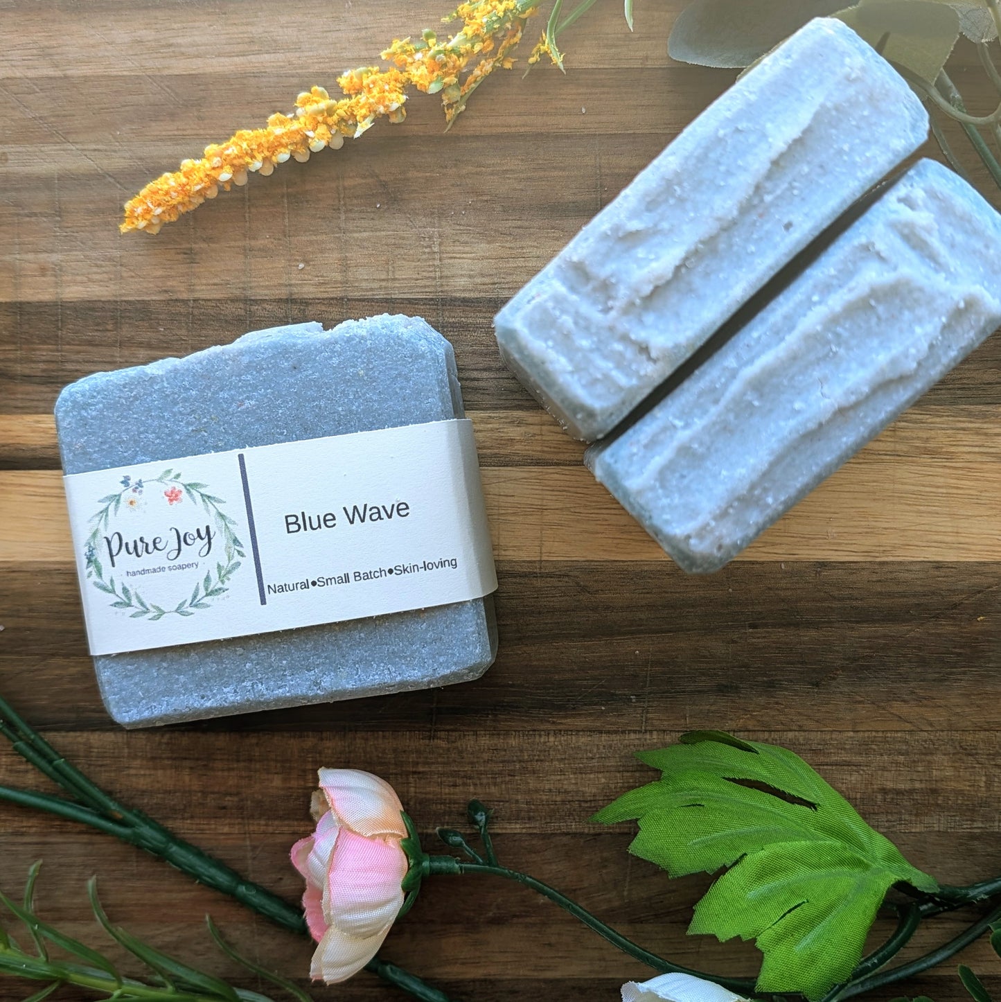Blue Wave Salt Bar Pure Joy Soapery  Blue Wave Salt Bar Pure Joy Soapery