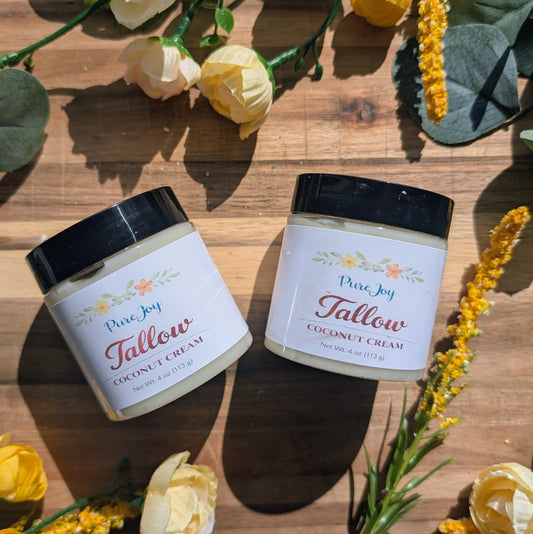 Tallow Cream with Coconut Milk scent Pure Joy Soapery  Tallow Cream with Coconut Milk scent Pure Joy Soapery