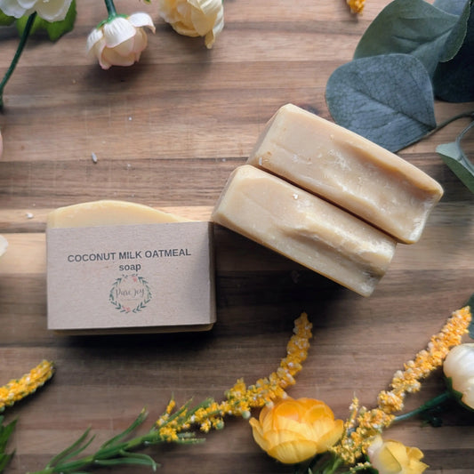Nourish & Glow Oatmeal Soap with Orange Scent Pure Joy Soapery  Nourish & Glow Oatmeal Soap with Orange Scent Pure Joy Soapery