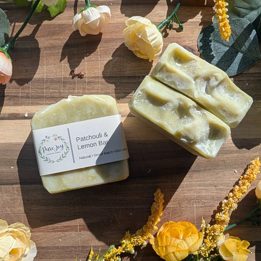 Patchouli and lemon Bar Pure Joy Soapery  Patchouli and lemon Bar Pure Joy Soapery