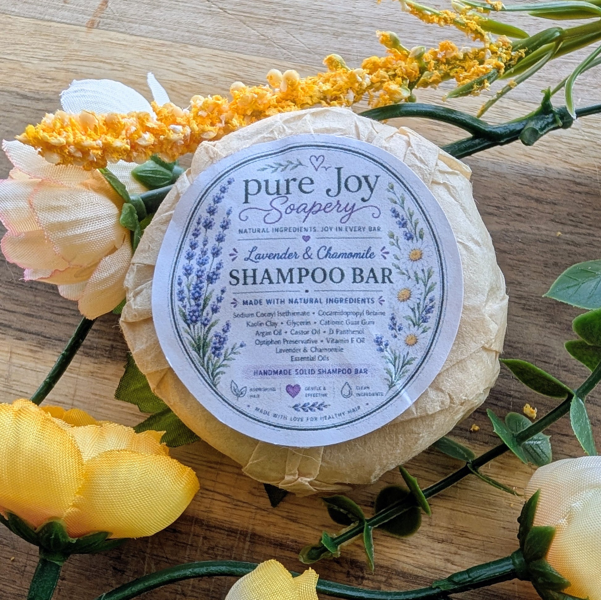 Solid Shampoo Bar Pure Joy Soapery  Solid Shampoo Bar Pure Joy Soapery
