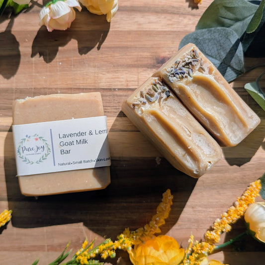 Lavender and Lemon Goats Milk Bar Pure Joy Soapery  Lavender and Lemon Goats Milk Bar Pure Joy Soapery