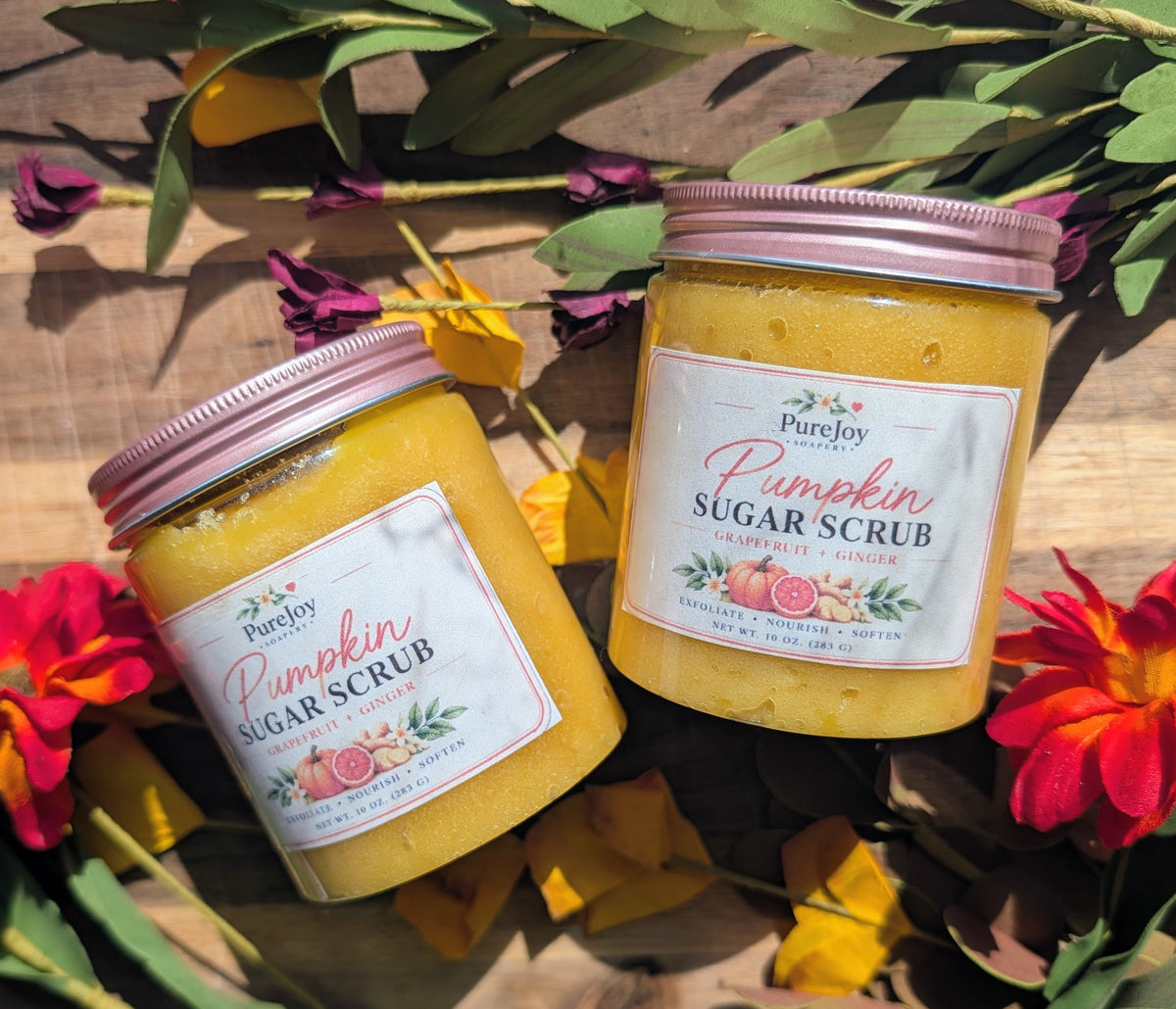 Tallow Pumpkin Sugar Scrub Pure Joy Soapery  Tallow Pumpkin Sugar Scrub Pure Joy Soapery