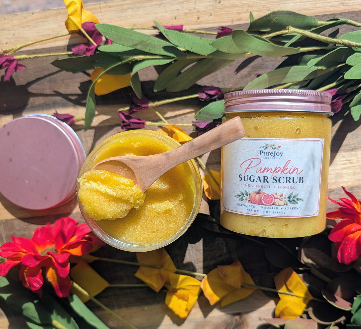 Tallow Pumpkin Sugar Scrub Pure Joy Soapery  Tallow Pumpkin Sugar Scrub Pure Joy Soapery